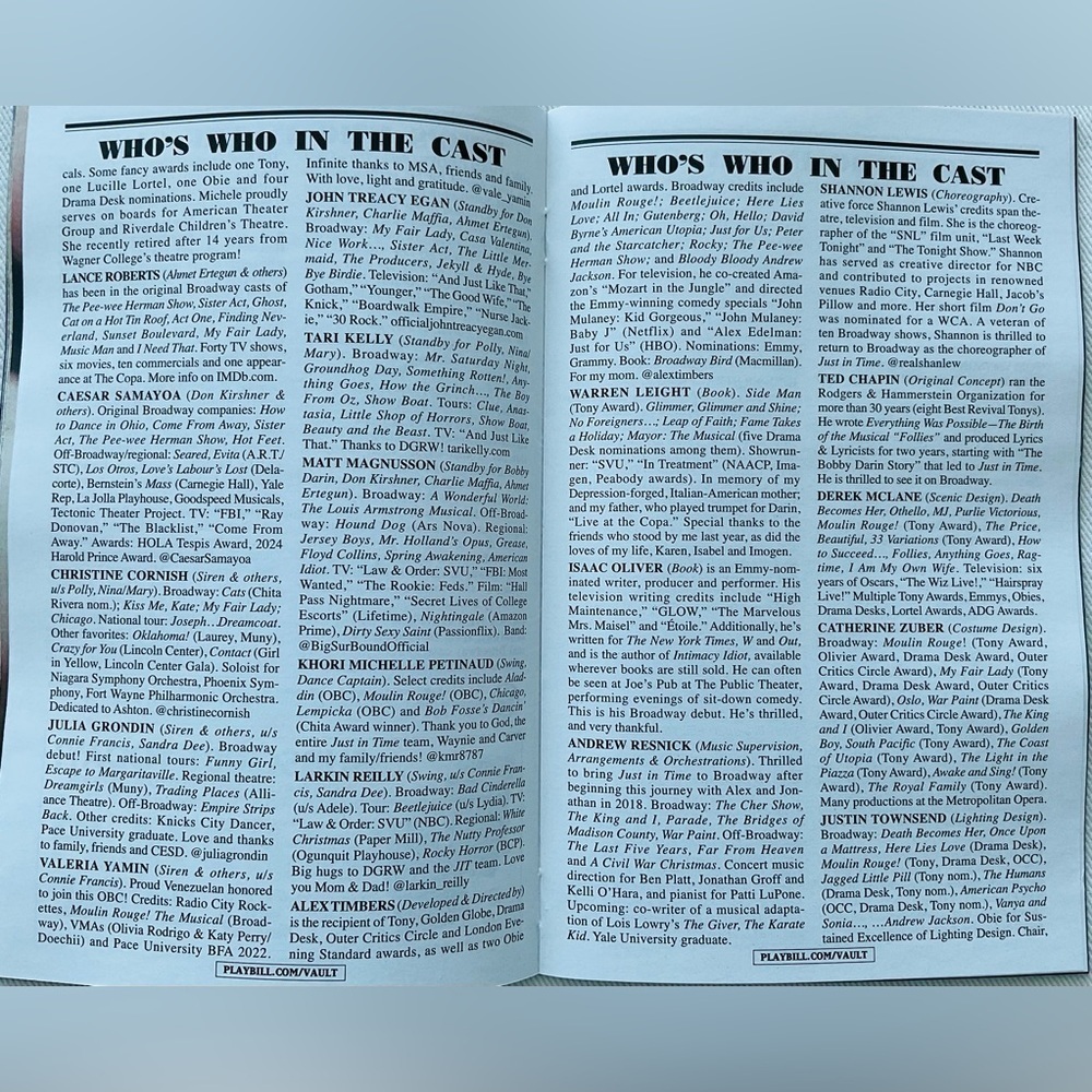 Jonathan Groff Just In Time Broadway Playbill April 2025 Erika Henningsen NEW - Picture 7 of 8